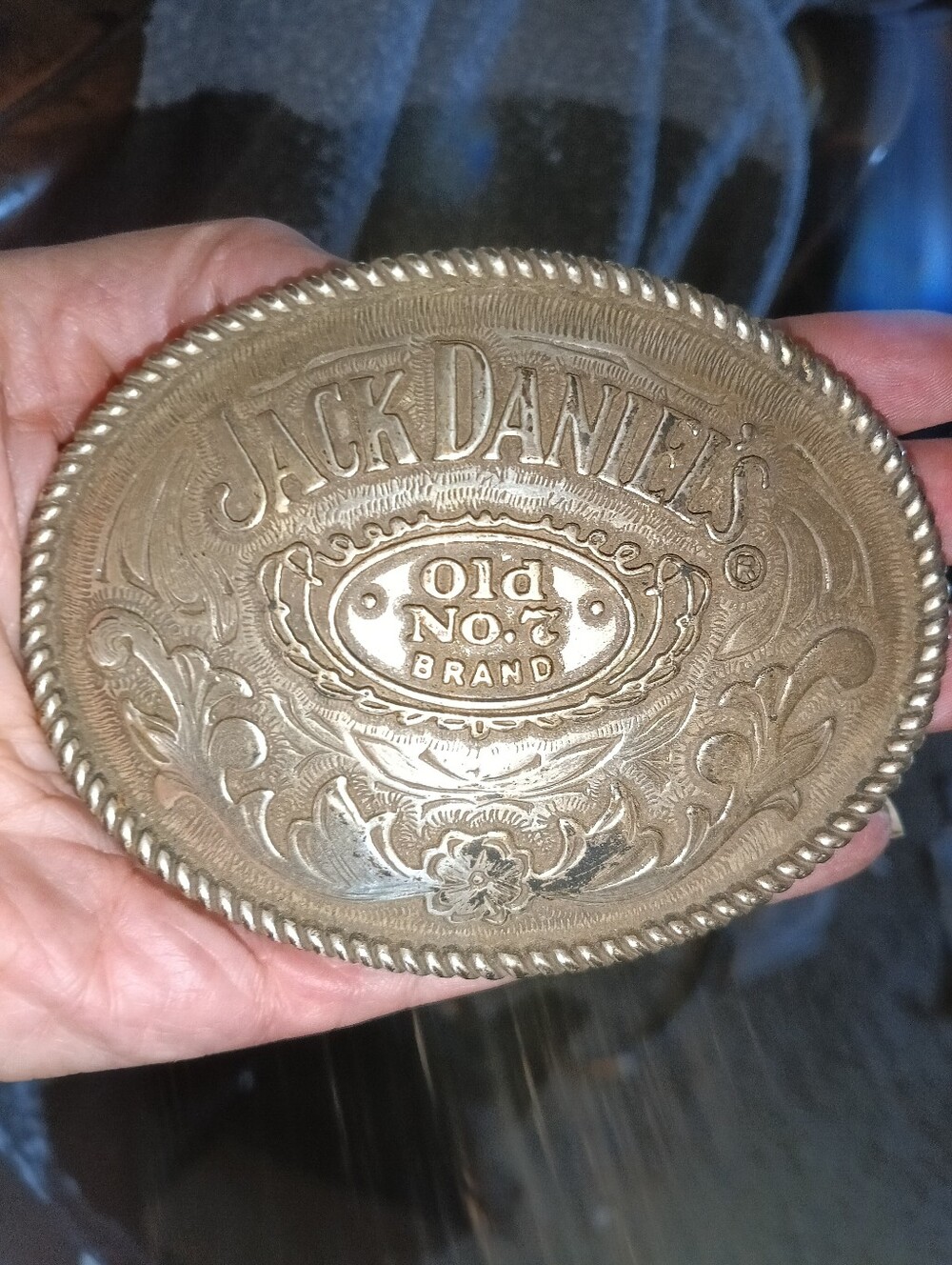 Jack Daniel's Silver Tone Belt Buckle